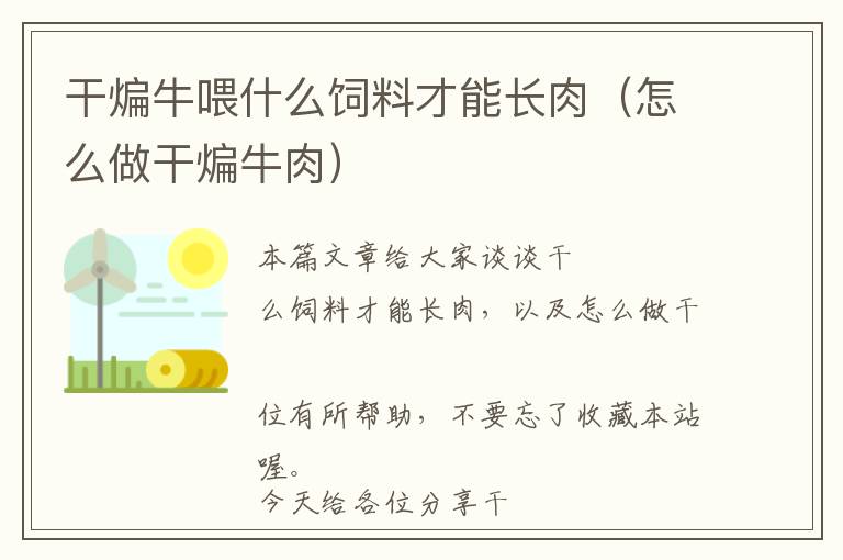 干煸牛喂什么飼料才能長(zhǎng)肉（怎么做干煸牛肉）