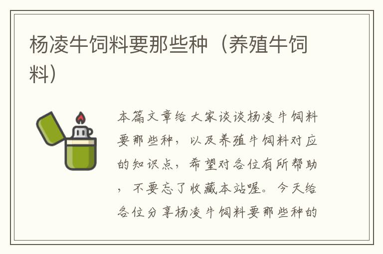 楊凌牛飼料要那些種(養(yǎng)殖牛飼料)
