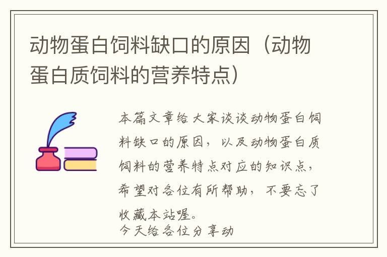 動物蛋白飼料缺口的原因(動物蛋白質飼料的營養(yǎng)特點)